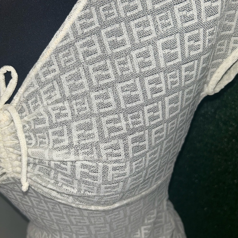 Fendi White FF Monogram‎ Blouse - Picture 3 of 8